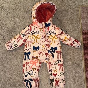Pink Chicken Girls' Bows on Bows Baby Footed Snowsuit